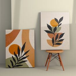 Wallity 2KNV4271 Lienzos Decorativos Multicolor (2 piezas de 50 x 70 cm)
